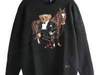 Polo Ralph Lauren Polo Bear crew-neck sweater — чёрный шерстяной свитер