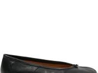 Maison Margiela Tabi балетки чёрные кожаные с узлом