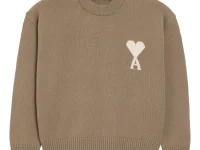 AMI Paris Ami De Coeur crew-neck sweater — свитер мужской/женский, бежевый