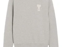 AMI Paris свитшот Ami De Coeur logo-patch серый