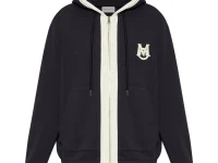 Moncler худи с вышитым логотипом, синий