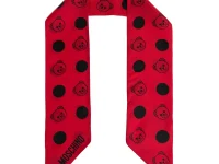 Moschino шарф шёлковый в горох с мишкой