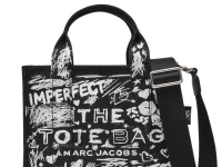 MARC JACOBS (THE) The Small Punk Scribble Canvas — сумка-тоут чёрная