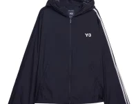 Y-3 Wired 3-Stripe Jacket — синяя куртка с капюшоном