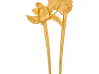 Oscar de la Renta flower leaf hair pins (set of two)