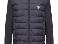 Moncler Кардиган стёганый на молнии синий