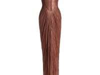 Maria Lucia Hohan Susies corset-detail maxi dress — вечернее платье коричневого цвета