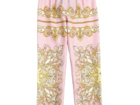 Versace Kids брюки с принтом розовые