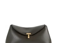 Toteme клатч Mini T-lock коричневый