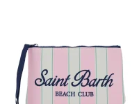 MC2 Saint Barth Alin — полосатый клатч-косметичка на молнии