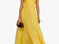 Cult Gaia Ritz Gathered Gown — вечернее платье, жёлтый