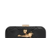 Love Moschino клатч стёганый с декором
