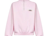 Jacquemus свитшот на молнии розовый
