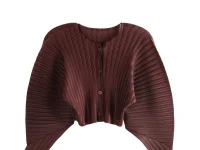 Pleats Please Issey Miyake кардиган плиссированный на пуговицах
