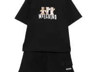 Moschino Kids спортивный костюм с принтом мишки