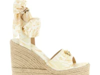 Versace La Medusa Barocco Wedges — эспадрильи на танкетке из рафии