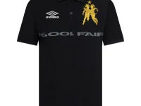 Umbro поло с вышивкой чёрное