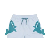 Stella McCartney Kids плавки с принтом китов, синие