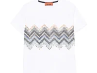 Missoni Kids футболка зигзаг белая