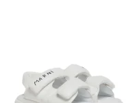 Marni Kids сандалии стёганые с логотипом белые