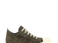 Rick Owens кроссовки замшевые низкие серые