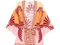 FARM Rio пальто Arabesc Soft Kimono оранжевое