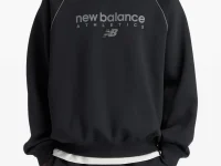 New Balance свитшот с круглым вырезом чёрный