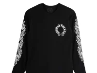 Chrome Hearts термофутболка с подковой и цветочным принтом