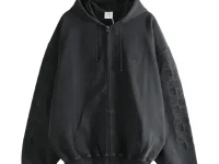 VETEMENTS худи с тиснением и молнией на капюшоне