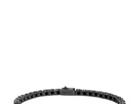 Nialaya Jewelry браслет чёрный с цирконием