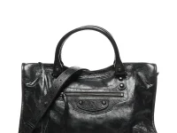 Balenciaga Le City medium сумка из кожи ягнёнка, чёрная