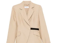 Max Mara Mxsfionda пиджак изо льна с чёрной отделкой