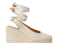 Stella McCartney Gaia slingback wedge espadrilles — бежевые эспадрильи на танкетке