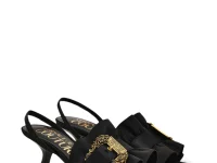 Versace Jeans Couture Fondo Fiona — босоножки с воланами, чёрные