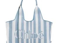Chloé сумка-тоут Stripy горизонтальной вязки синяя