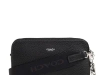 Coach Clinton Zip сумка-тоут из телячьей кожи, чёрная