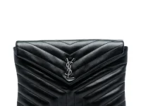 Saint Laurent Pre-Owned Matelasse LouLou Document клатч чёрный