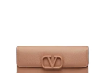 Valentino VLogo Signature кошелёк на цепочке из зернистой кожи