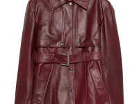 Sportmax кожаная куртка с поясом