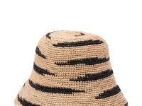 IBELIV Zebra Raffia Hat