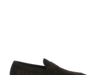 Santoni Carlo лоферы плетёная кожа коричневые