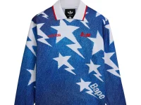 Adidas x BAPE LSL Star Jersey — поло с длинным рукавом, синий