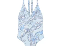 Emilio Pucci купальник с принтом Orchidee и халтер-вырезом