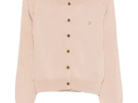 Maison Kitsuné кардиган с вышивкой лисы на пуговицах