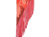 Etro шарф с принтом и бахромой