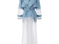 Elisabetta Franchi джинсовый тренч из органзы