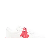 Off-White Vulc leather sneakers — белые кроссовки на шнурках для девочек