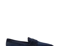 Santoni лоферы замшевые с панелями