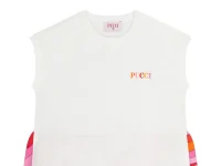 PUCCI Junior топ с плиссированным подолом и принтом волны