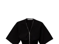 Alexander Wang блуза с молнией и драпировкой